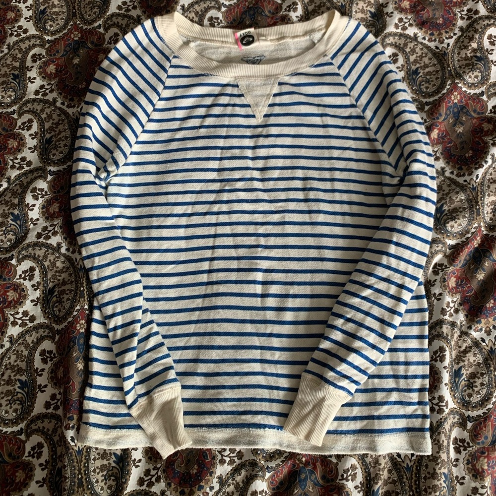 Xl Roxy Striped Sweatshirt
